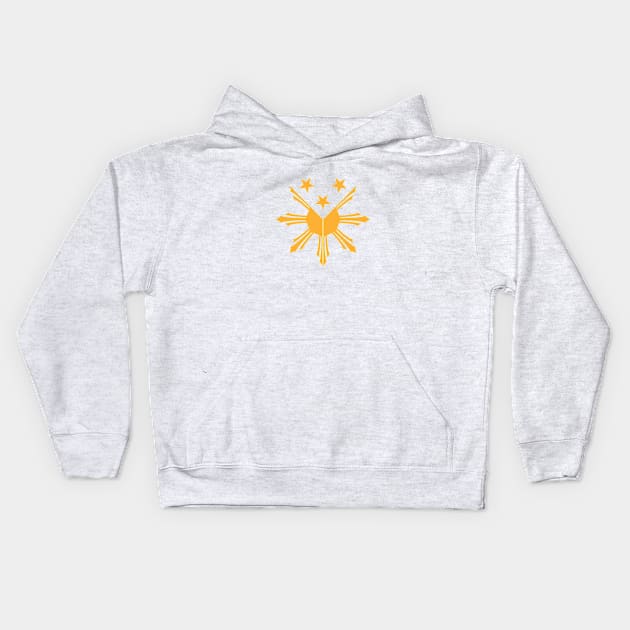 Filipino Sun and Stars Pinoy decal Kids Hoodie by Estudio3e